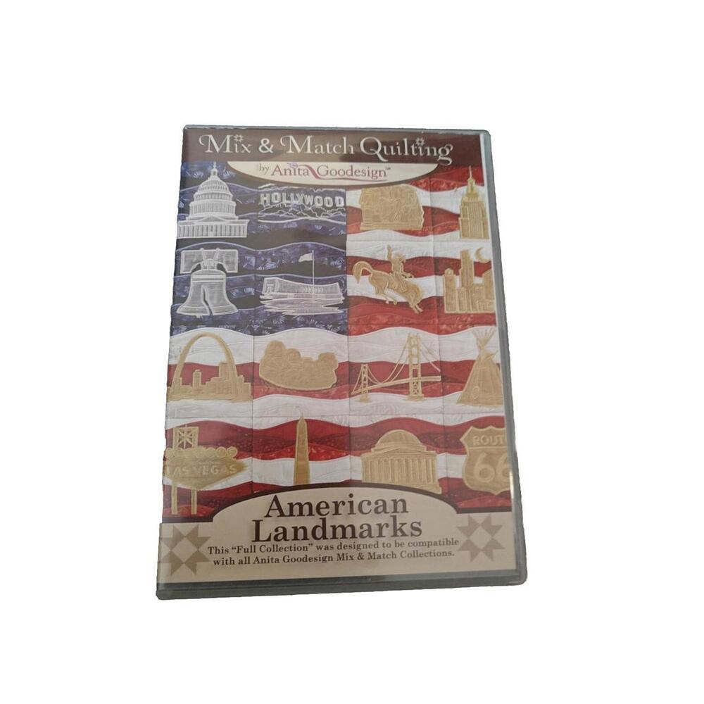 Anita Goodesign Mix & Match Quilting AMERICAN LANDMARKS CD 248AGHD